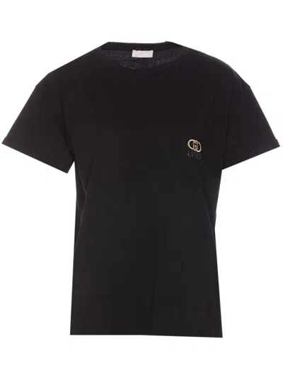 Liu •jo Logo T-shirt In Schwarz