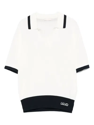 Liu •jo Logo-embroidered T-shirt In White