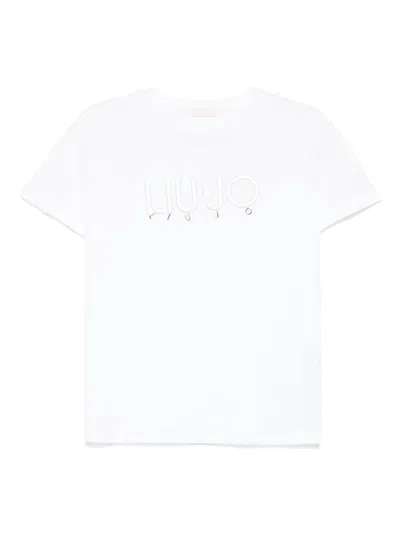 Liu •jo Logo-embroidered T-shirt In White