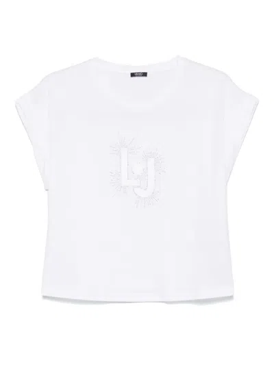 Liu •jo Logo-embroidered T-shirt In White