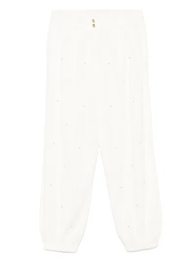 Liu •jo Logo-embroidered Track Pants In 白色
