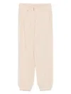 Liu •jo Logo-embroidered Track Pants In Neutrals