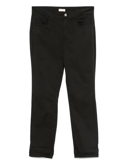 Liu •jo Logo-embroidered Trousers In Black