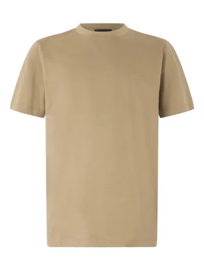 Liu •jo Logo-embroidery T-shirt In Brown