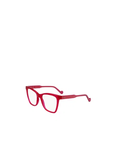 Liu •jo Logo Flat Mirror In Pink