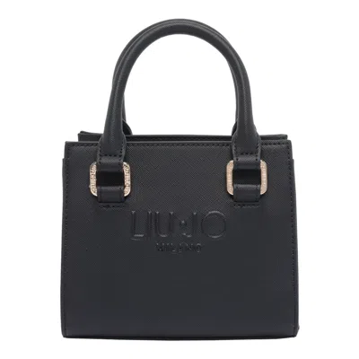 Liu •jo Logo Handbag In Black