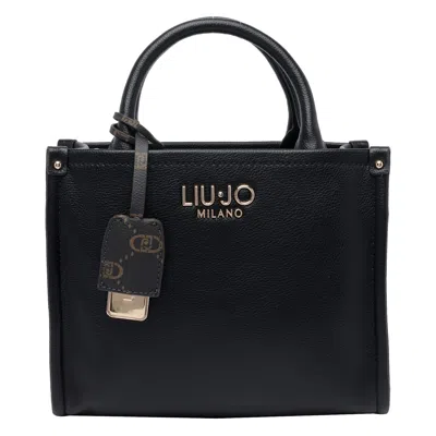 Liu •jo Logo Handbag In Black