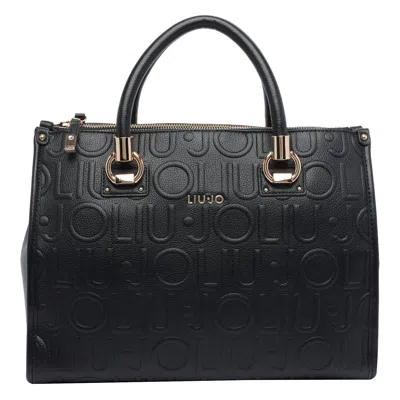 Liu •jo Logo Handbag In Black