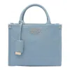 Liu •jo Quilted Denim Cross-body Bag With 2 Handles In Blue