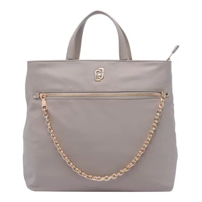 Liu •jo Logo Handbag In Sand