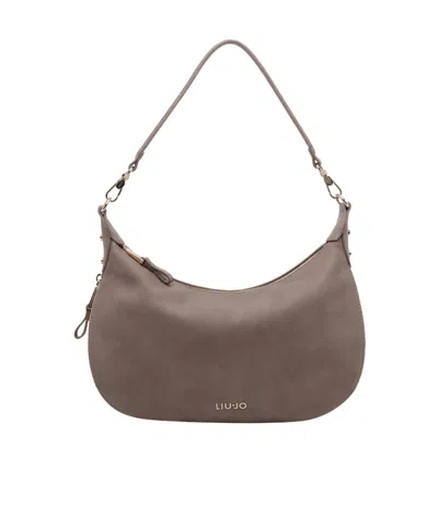 Liu •jo Liu Jo Logo Hobo Shoulder Bag In Brown