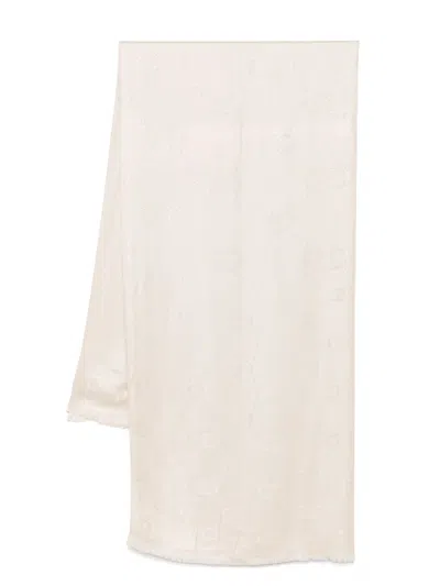 Liu •jo Logo-jacquard Scarf In White
