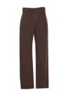 Liu •jo High Waist Loose Fit Straight Leg Trousers In Brown