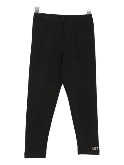 Liu •jo Logo Leggings In Black