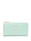 Liu •jo Logo-lettering Accordion Wallet In Green