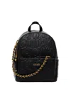 Liu •jo Logo-lettering Backpack In Black