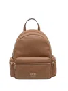 Liu •jo Logo-lettering Backpack In Brown