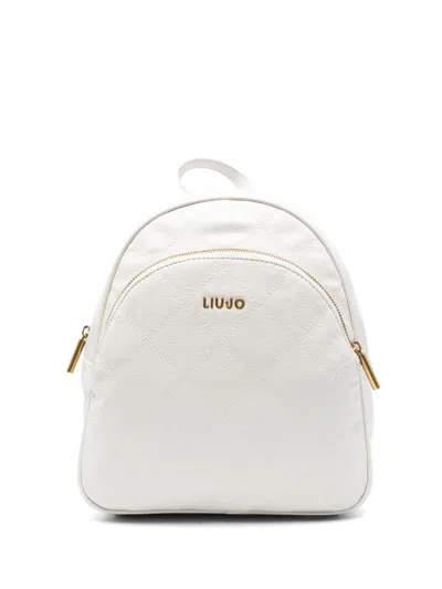 Liu •jo Logo-lettering Backpack In White