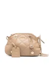 Liu •jo Logo-lettering Clutch Bag In Brown