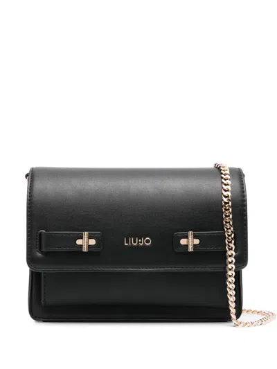 Liu •jo Logo-lettering Cross Body Bag In Black