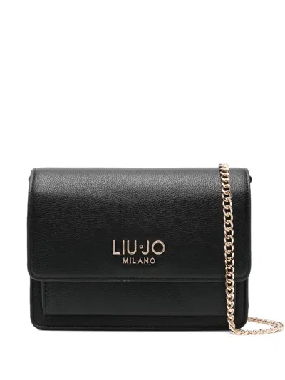Liu •jo Logo-lettering Cross Body Bag In Black