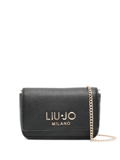 Liu •jo Logo-lettering Crossbody Bag In Black