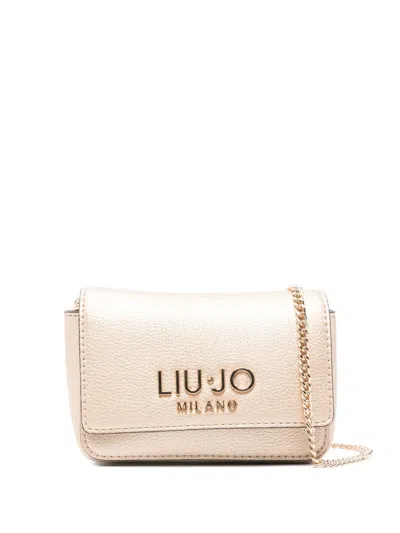 Liu •jo Logo-lettering Crossbody Bag In Neutral