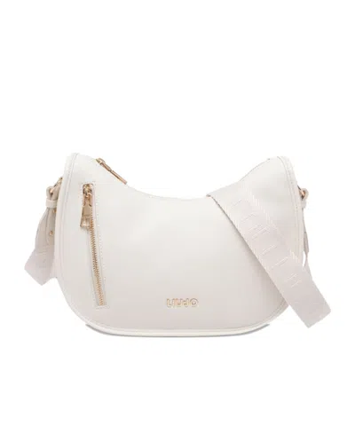 Liu •jo Liu Jo Logo Lettering Crossbody Bag In White