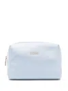 Liu •jo Logo-lettering Make Up Bag In Blue