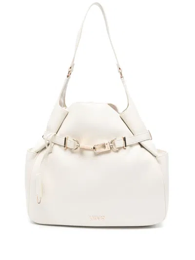 Liu •jo Liu Jo Beige Shoulder Bag With Decorative Buckle