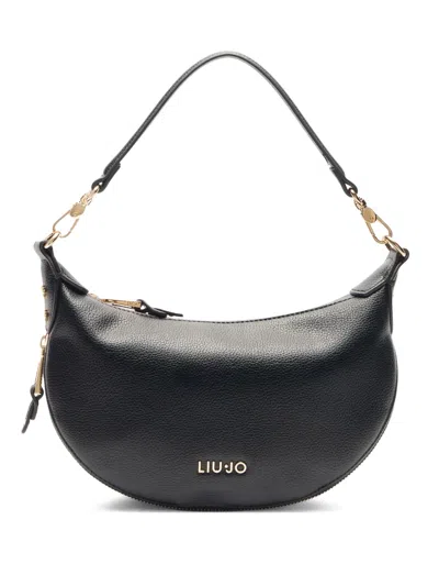 Liu •jo Logo-lettering Shoulder Bag In Black