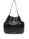 Liu •jo Liu Jo Black Shoulder Bag With Charm In Black