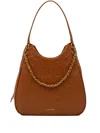 Liu •jo Logo-lettering Shoulder Bag In Brown