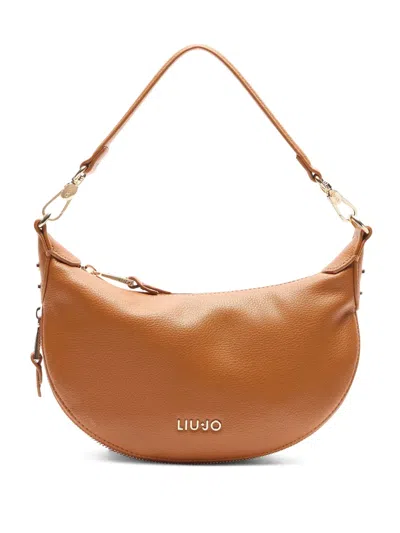 Liu •jo Logo-lettering Shoulder Bag In Brown
