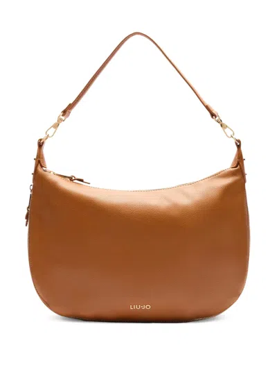 Liu •jo Logo-lettering Shoulder Bag In Brown