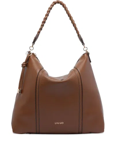 Liu •jo Logo-lettering Shoulder Bag In Brown