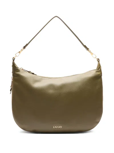 Liu •jo Logo-lettering Shoulder Bag In Green