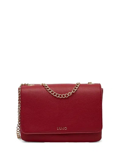 Liu •jo Logo-lettering Shoulder Bag In Red