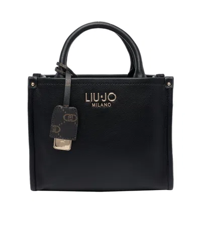 Liu •jo Liu Jo Logo Lettering Small Bag In Black