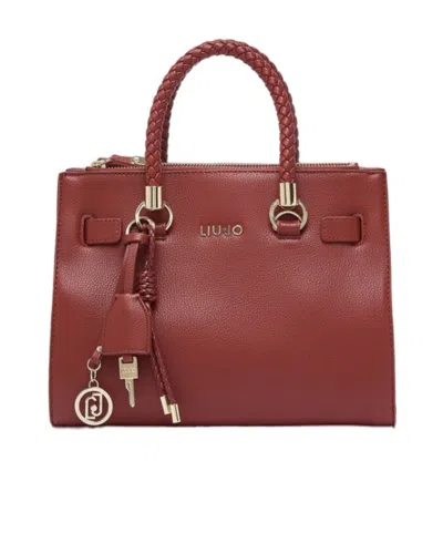 Liu •jo Liu Jo Logo Lettering Small Satchel Bag In Brown
