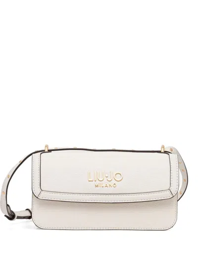 Liu •jo Logo-lettering Studded Satchel In White
