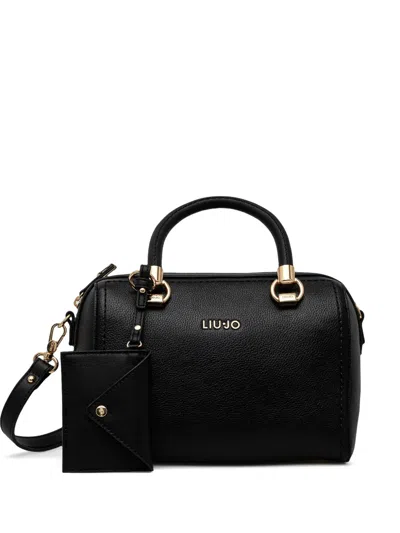 Liu •jo Logo-lettering Tote Bag In Black