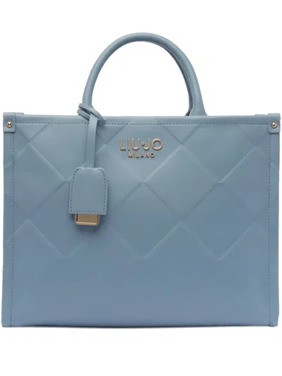 Liu •jo Logo-lettering Tote Bag In Blue