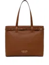 Liu •jo Logo-lettering Tote Bag In Brown
