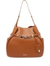 Liu •jo Adjustable Strap Hobo Tote Bag In Brown