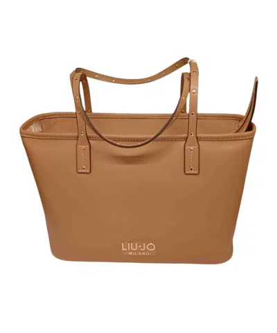 Liu •jo Liu Jo Logo Lettering Tote Bag In Brown