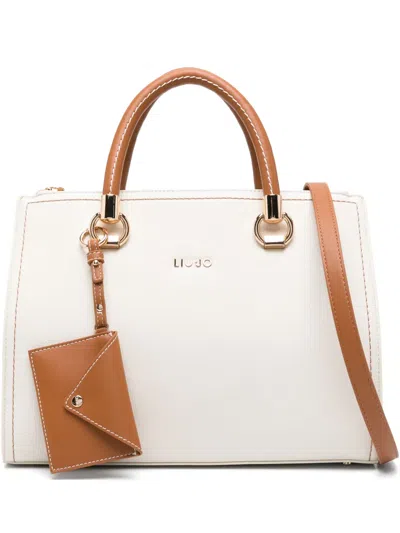 Liu •jo Logo-lettering Tote Bag In Neutrals