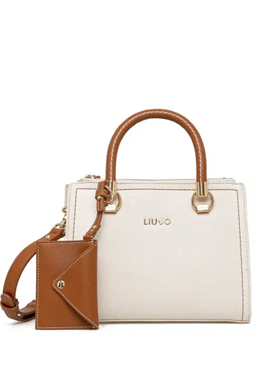 Liu •jo Logo-lettering Tote Bag In White