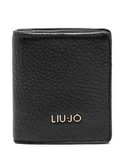 Liu •jo Logo-lettering Wallet In Black