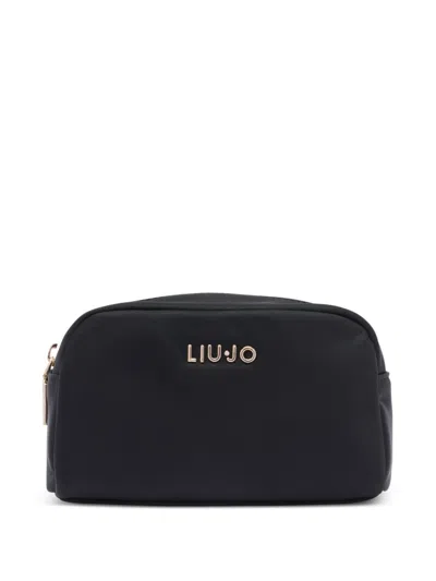 Liu •jo Logo Make Up Bag In Black
